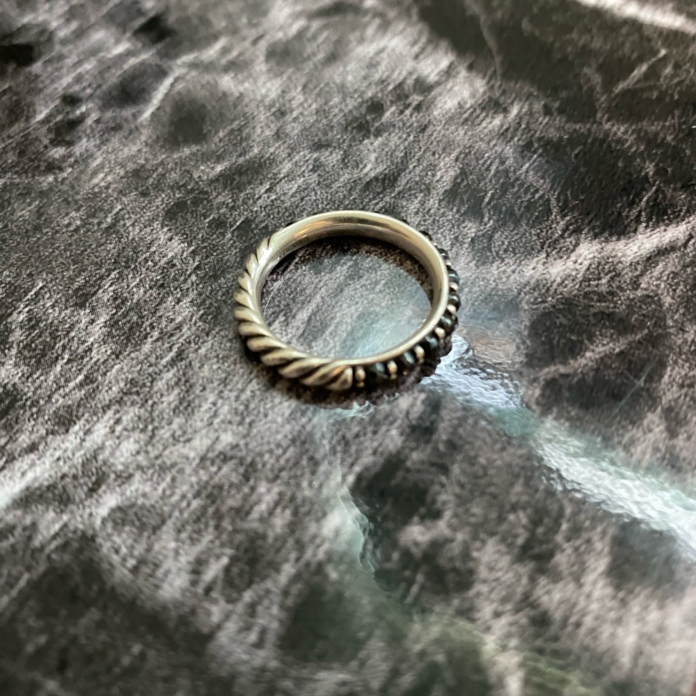 David Yurman Black Diamond Ring Size 6